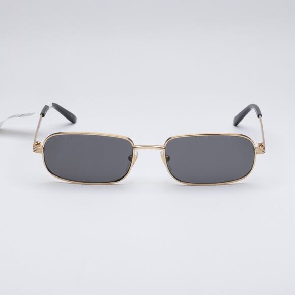 Gucci GG1457S Sunglasses Men's Gold/Gray 57mm - Picture 1 of 10